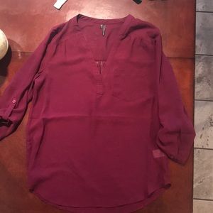 Sheer purple top